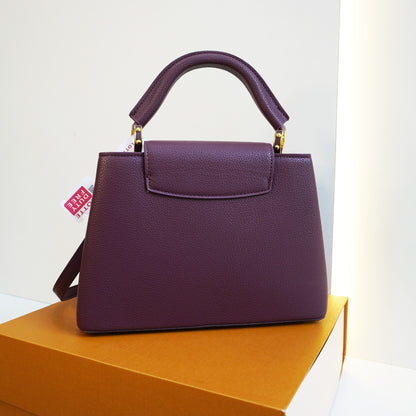 LV01 - Capcn Satchel Bag - Wine (Utra Premium Double Box)