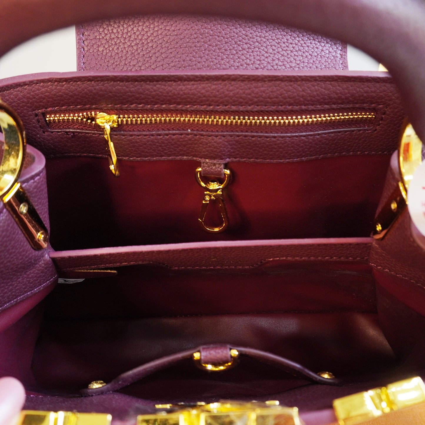 LV01 - Capcn Satchel Bag - Wine (Utra Premium Double Box)