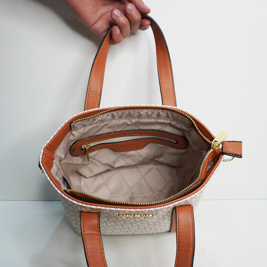MK08 Satchel Bag With Detachable Sling - White