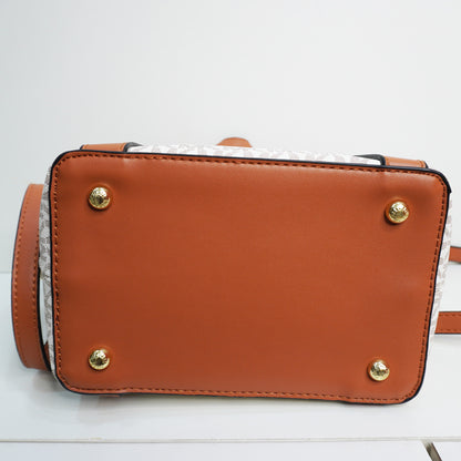 MK08 Satchel Bag With Detachable Sling - White