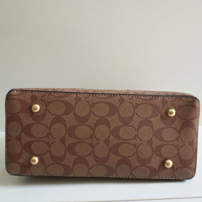 CH030 3 Compartment Shoulder Bag - Apricot
