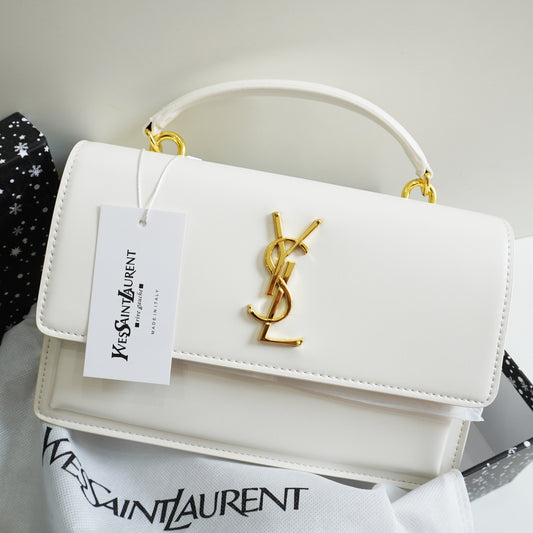 YSL 3 Sunshine - Chic White Shoulder/Sling Bag
