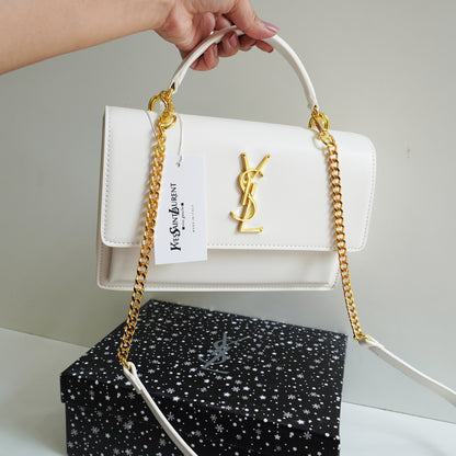 YSL 3 Sunshine - Chic White Shoulder/Sling Bag
