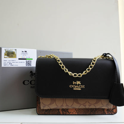 CH09 Flap Sling Bag - Black Apricot (Double Box)