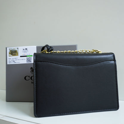 CH09 Flap Sling Bag - Black Apricot (Double Box)