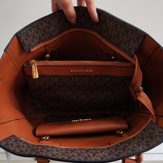 MK777 - 3 in 1 Tote Set - Brown