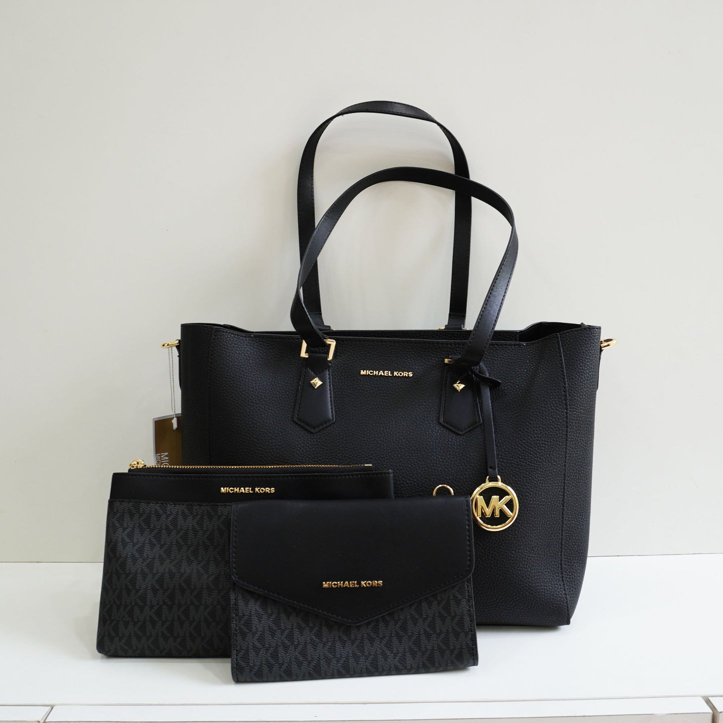MK777 - 3 in 1 Tote Set - Black