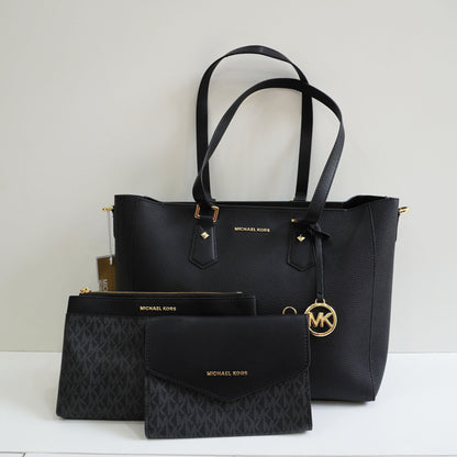 MK777 - 3 in 1 Tote Set - Black