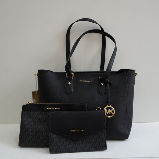 MK777 - 3 in 1 Tote Set - Black