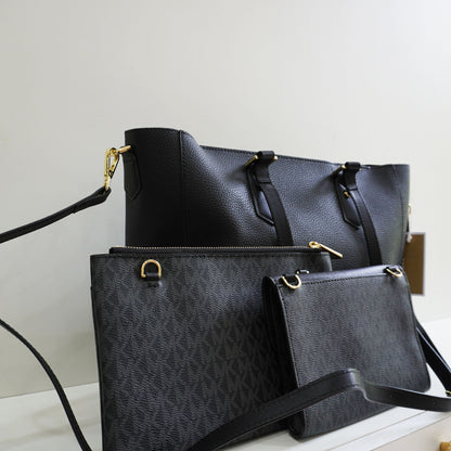 MK777 - 3 in 1 Tote Set - Black