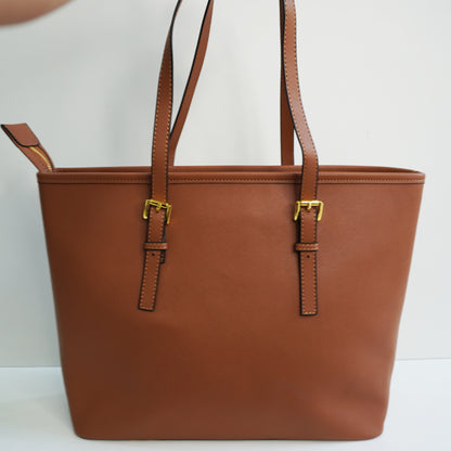 MK32 Classic Structured Tote Bag - Tan