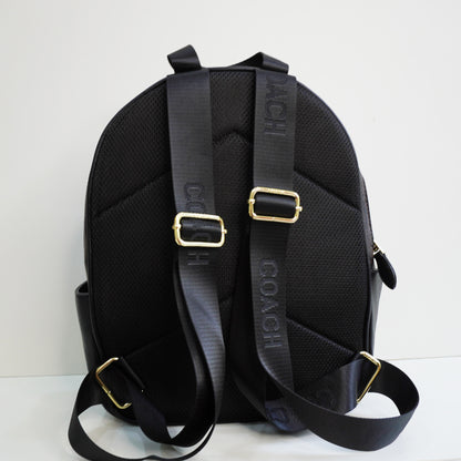 CH01 Elegant Signature Print Backpack - Coffee Monogram