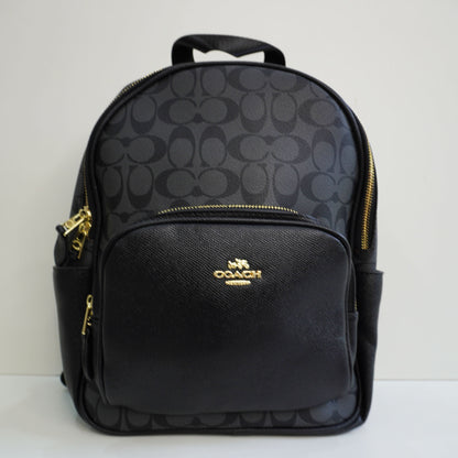 CH01 Elegant Signature Print Backpack - Black Monogram