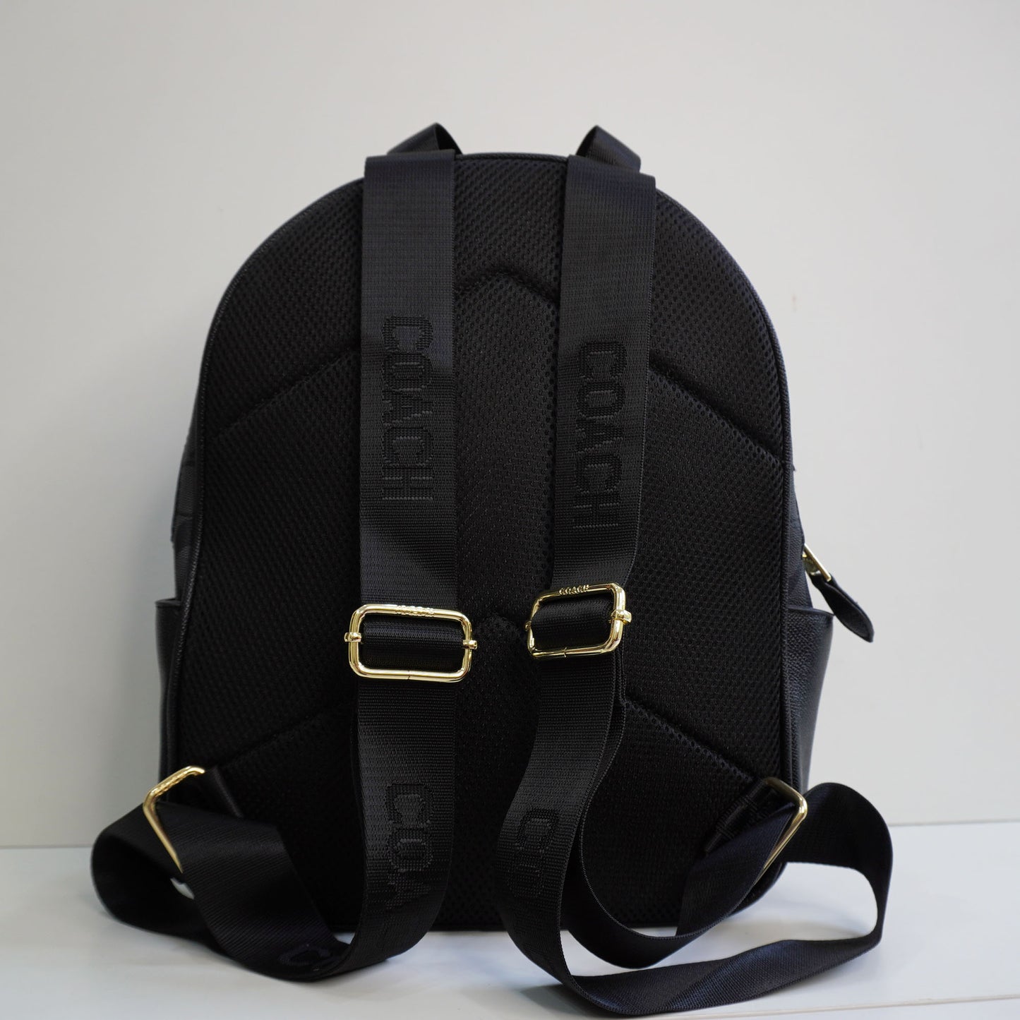CH01 Elegant Signature Print Backpack - Black Monogram