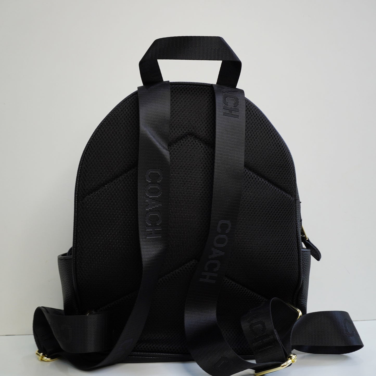 CH01 Elegant Signature Print Backpack - All Black