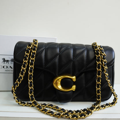 CH33 Quilted Tabby - Black