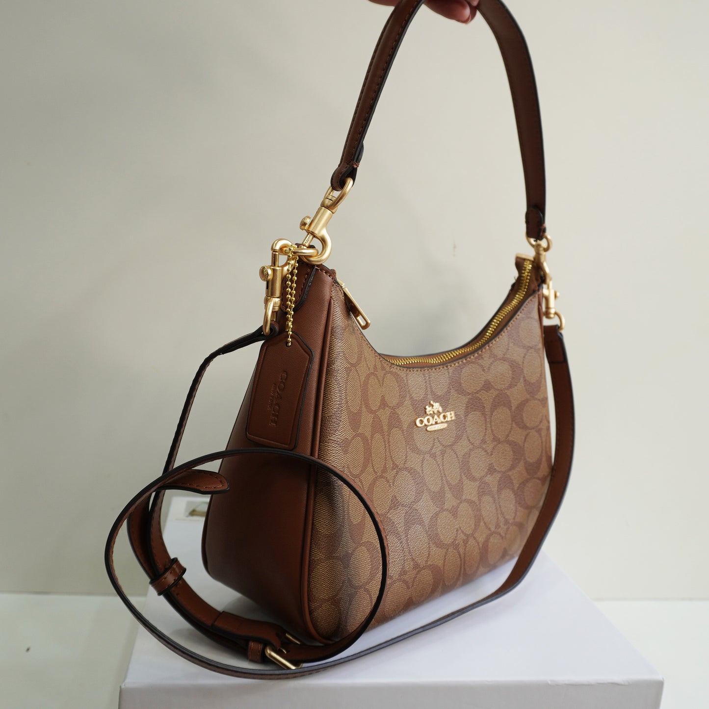 CH22 Classic Monogram Shoulder Bag - Apricot (Brown Box)