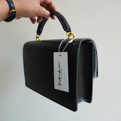 YSL 3 - Chic Black Structured Shoulder Bag