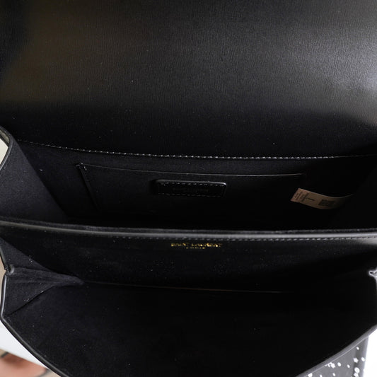 YSL 3 - Chic Black Structured Shoulder Bag