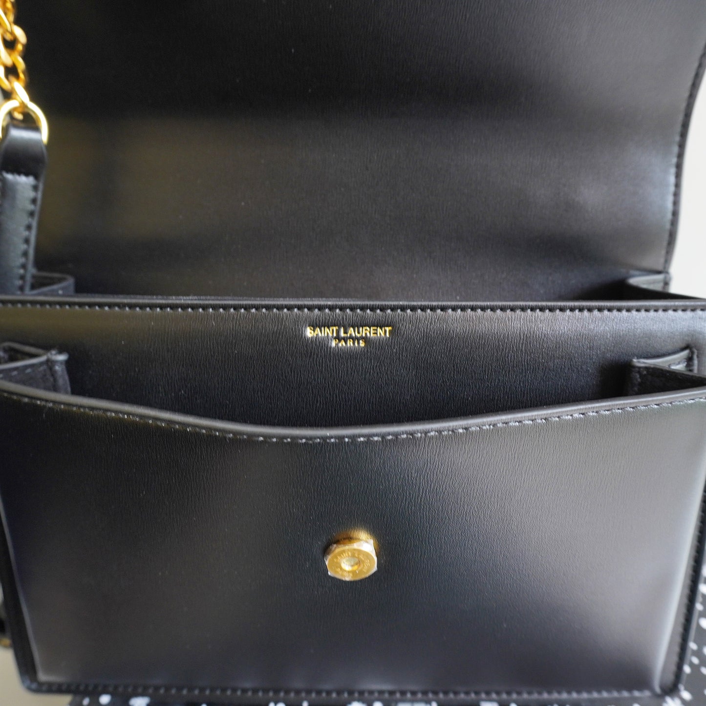 YSL 3 - Chic Black Structured Shoulder Bag