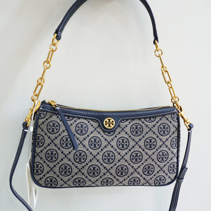 TB22 - Minimalist Jacquard Shoulder Bag in Italian Leather