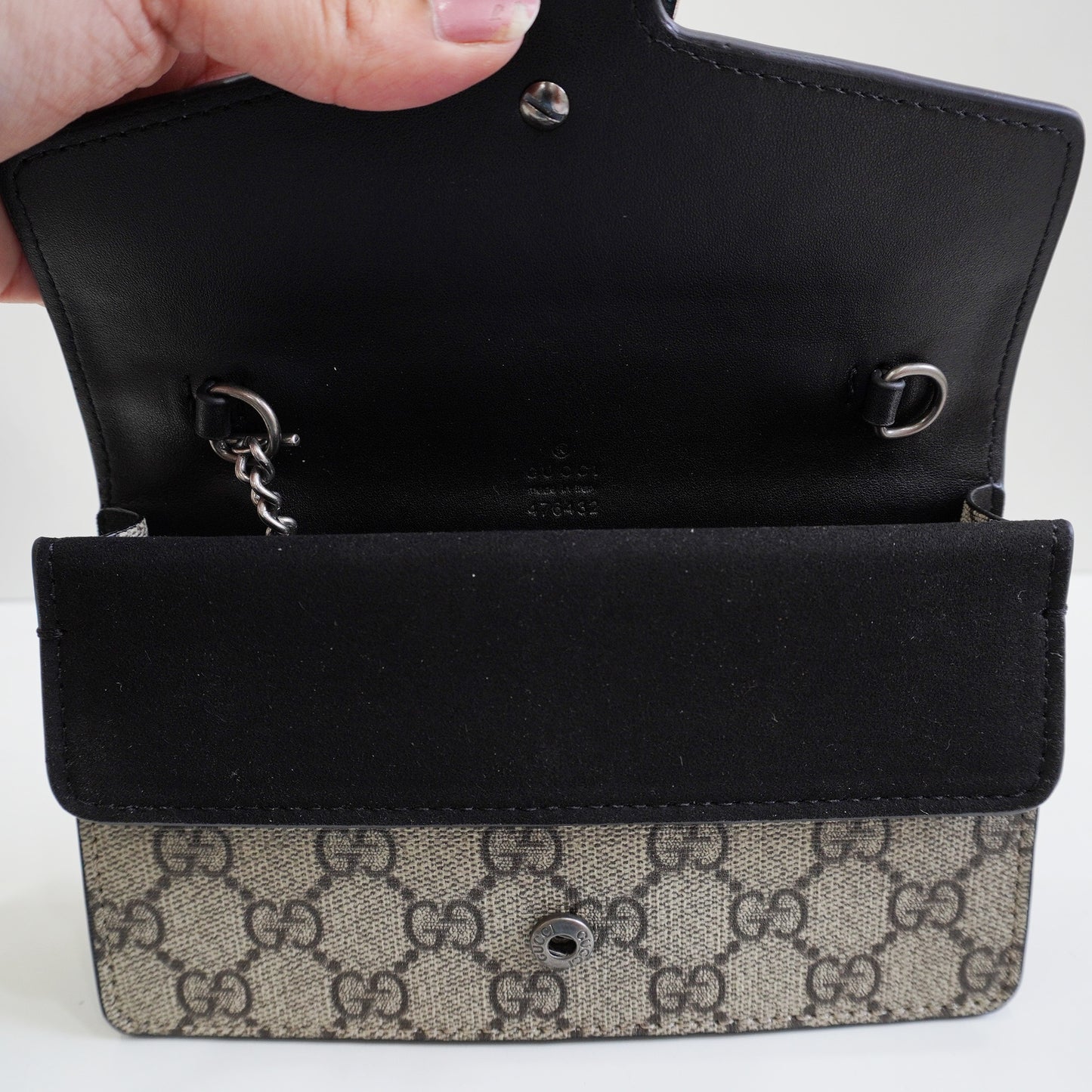 GG01 - Mini Chain Bag with Sculpted Buckle - Signature Black Colour