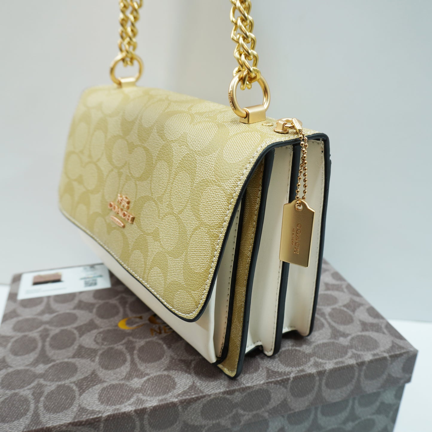 CH55 Klare Shoulder/Sling Bag - Apricot white