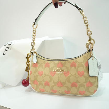 CH Teri Sling Bag - Signature Colour with Heart Print