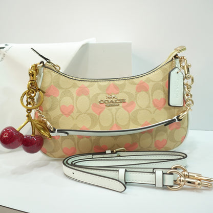 CH Teri Sling Bag - Signature Colour with Heart Print