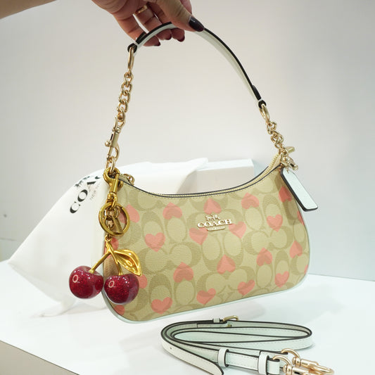CH Teri Sling Bag - Signature Colour with Heart Print