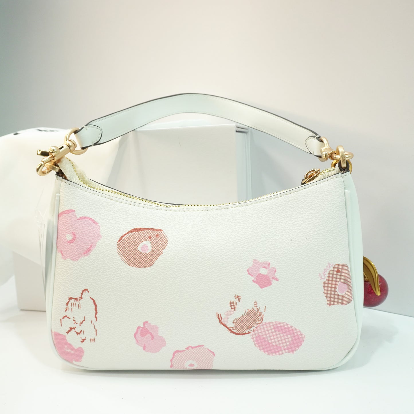 CH Teri Sling Bag - White with Pink Petal Print