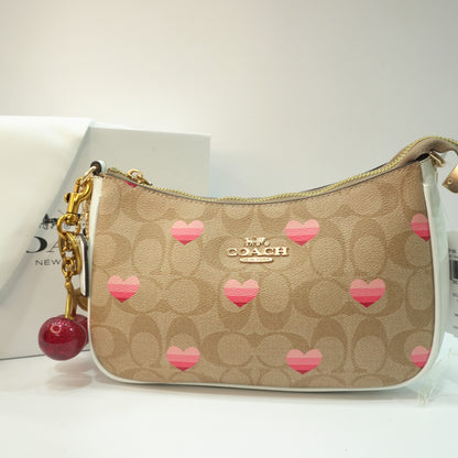 CH Teri Sling Bag - Signature Colour with Heart Print