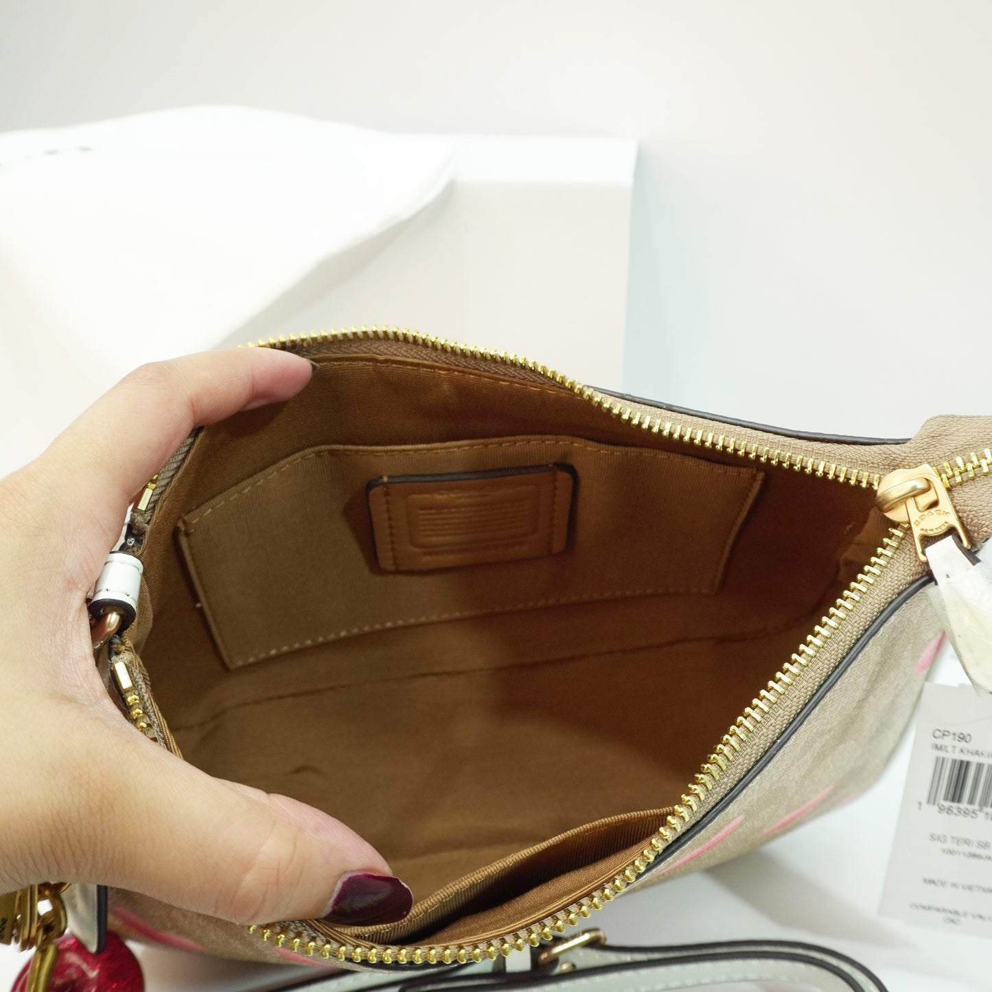 CH Teri Sling Bag - Signature Colour with Heart Print