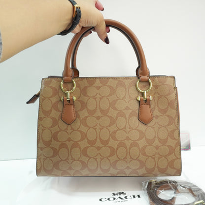 CH Satchel - Tan Signature Print