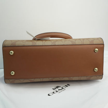 CH Satchel - Tan Signature Print