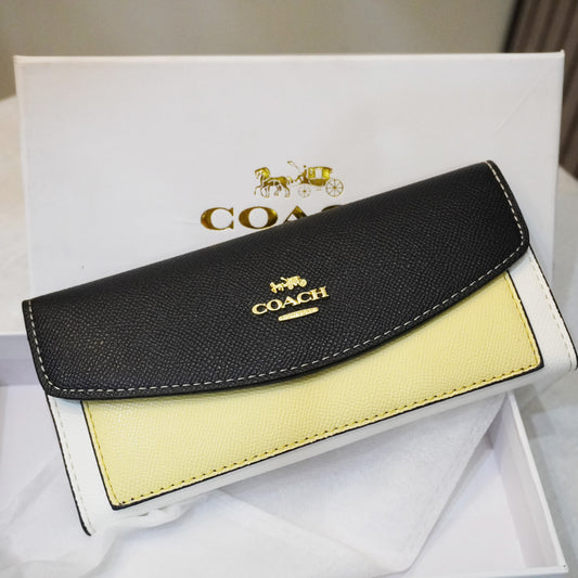 CH549 - Long Wallet - Pale Yellow White