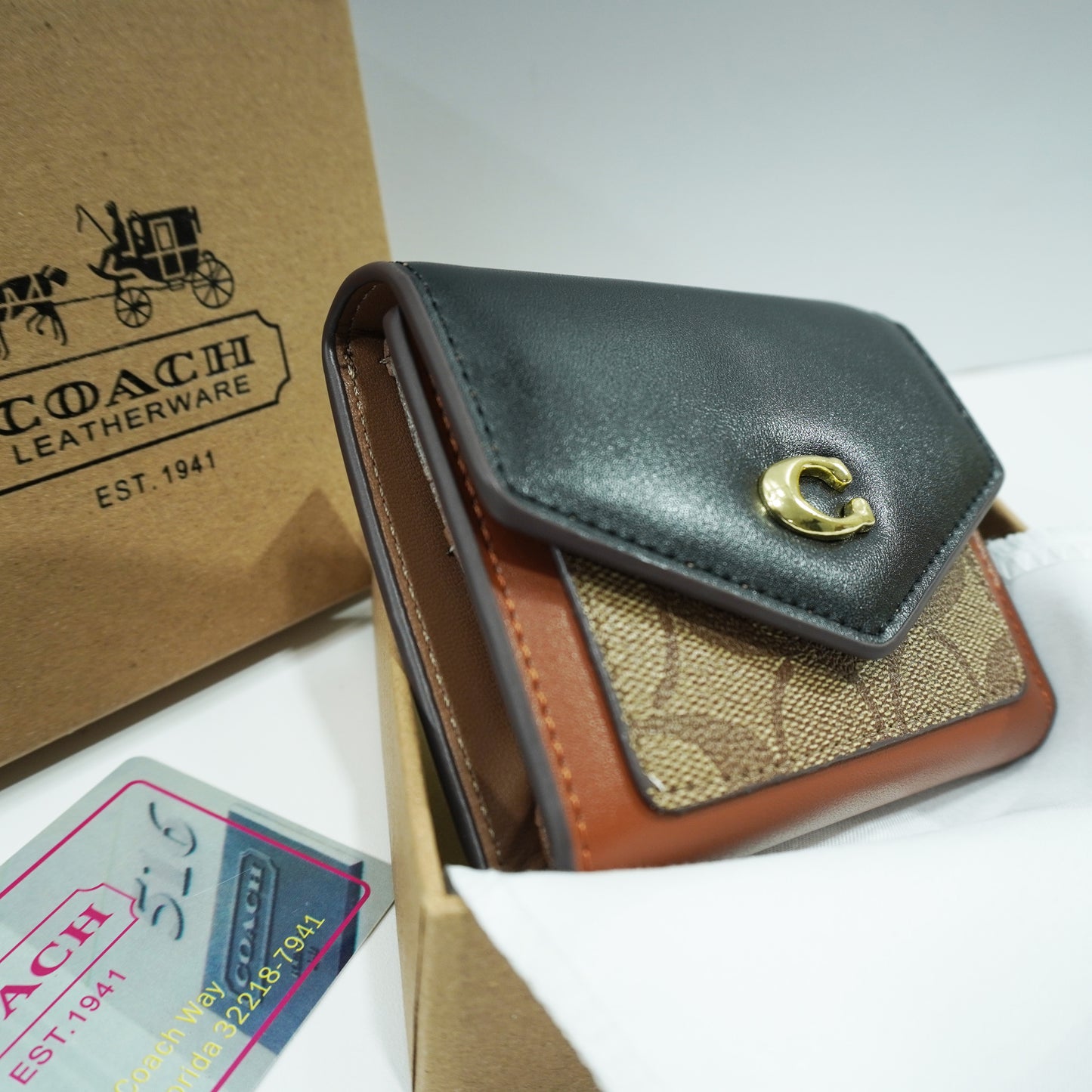 CH11 - Wallet - Tan/Black  Ultra Premium Quality