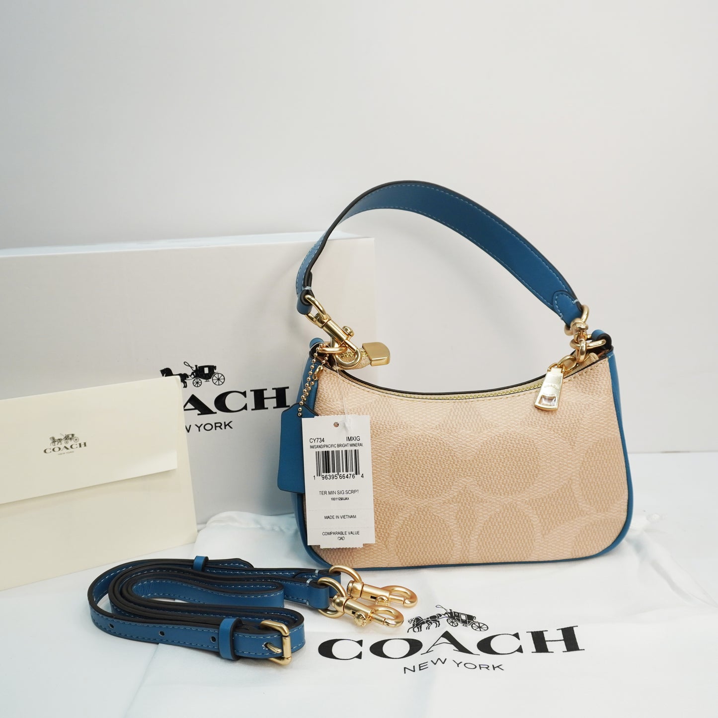 CH786 - Shoulder/Sling - Beige Blue