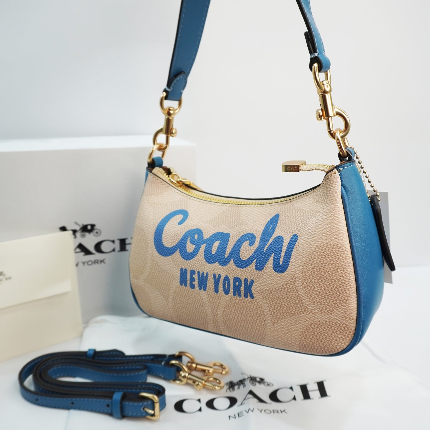 CH786 - Shoulder/Sling - Beige Blue
