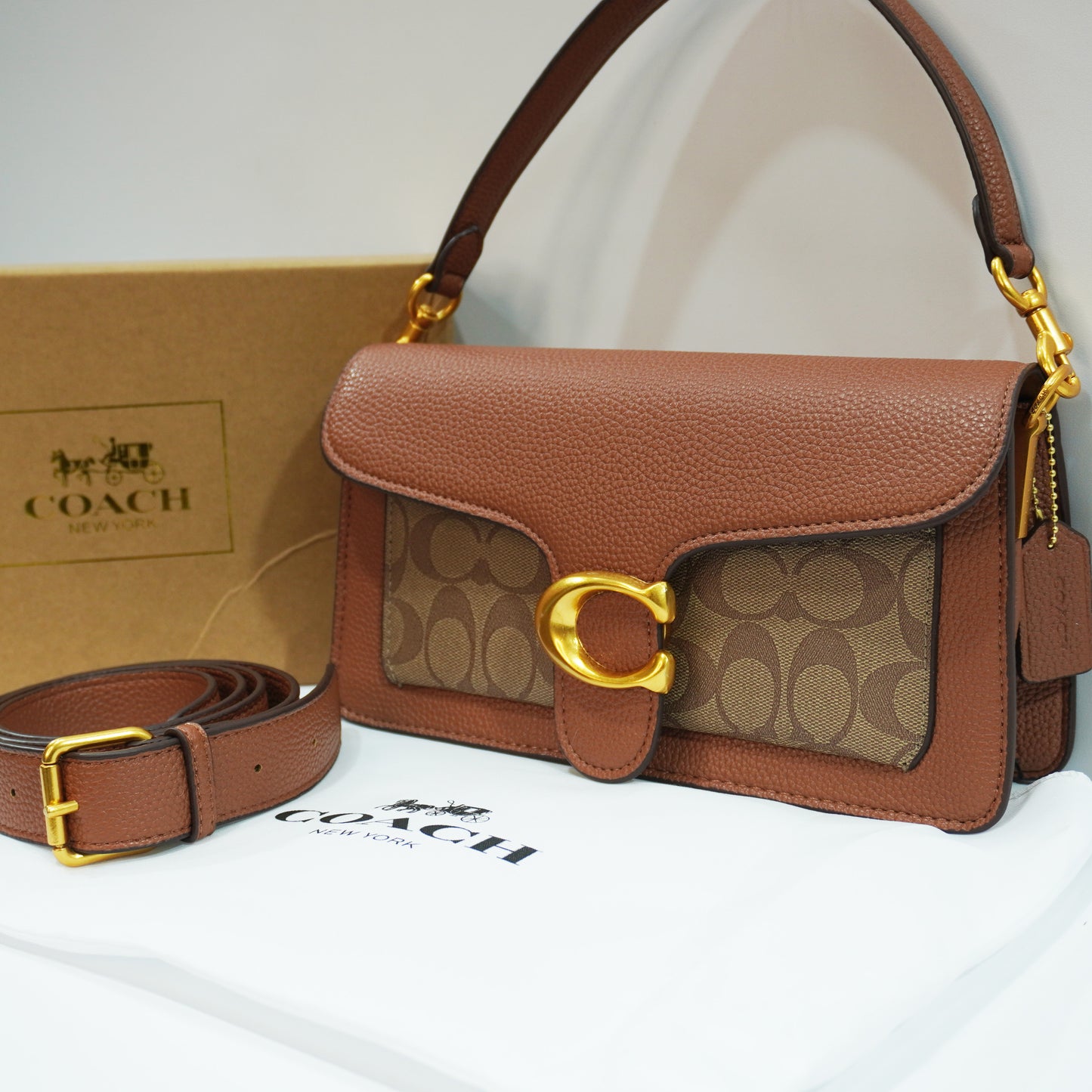 CH C Label 26 - Shoulder/Sling - Brown (With white box)