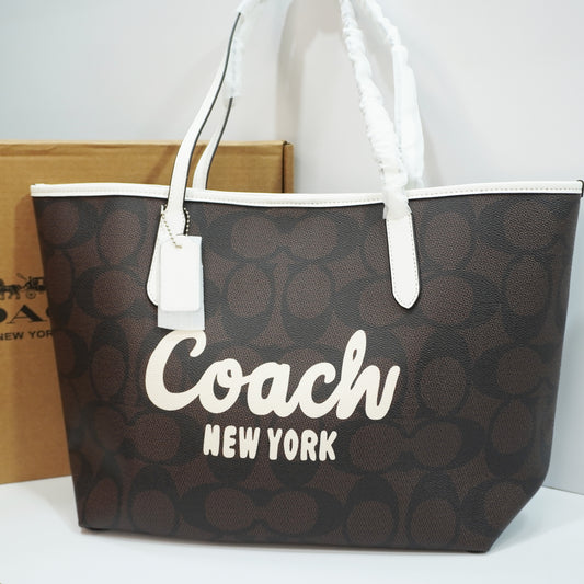 CH155 - Tote - Coffee White