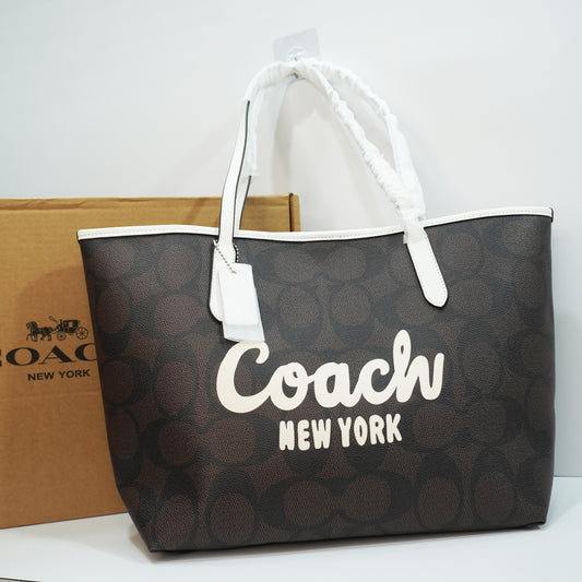 CH155 - Tote - Coffee White