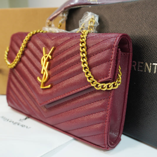 YSL515 - Sling - Rich Maroon/ Wine - Ultra Premium Double box