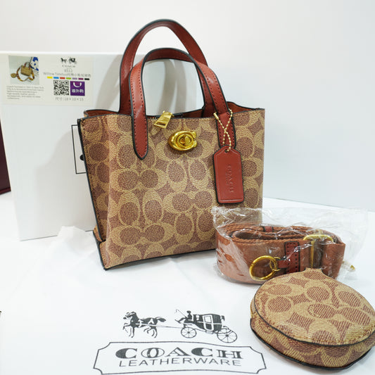 CH377 - Sling/Crossbody - Signature Print tan brown colour