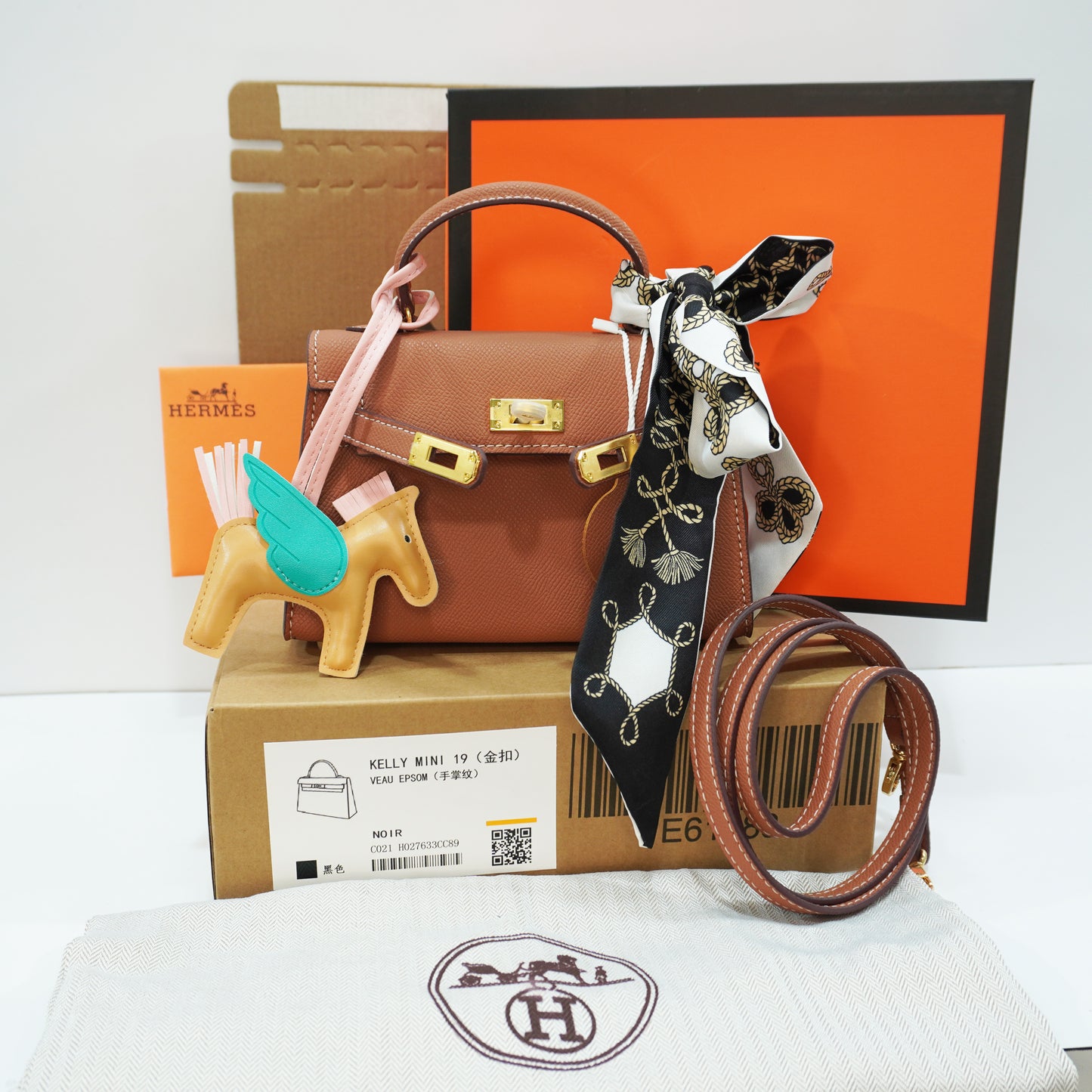 HM311 - KLY Mini Sling - Tan Ultra Premium Double box