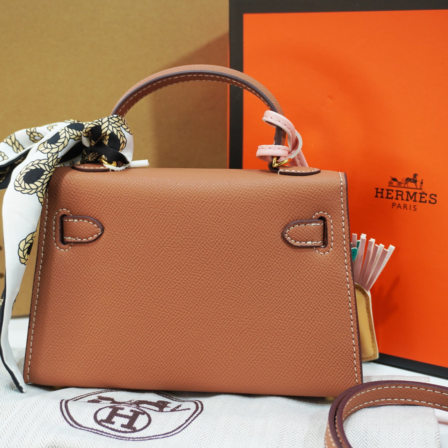 HM311 - KLY Mini Sling - Tan Ultra Premium Double box