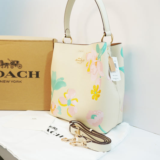 CH77 - Bucket bag Shoulder/Sling - Cream Floral Limited Edition