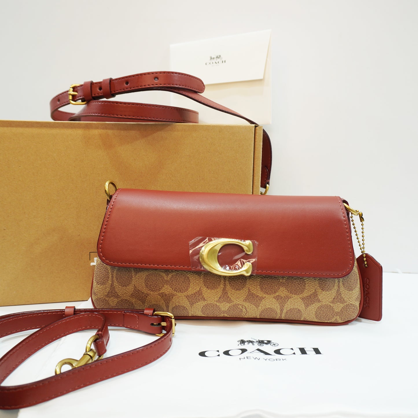 CH0070 - Sling/Shoulder/Clutch - Signature Tan Colour Ultra Premium Quality