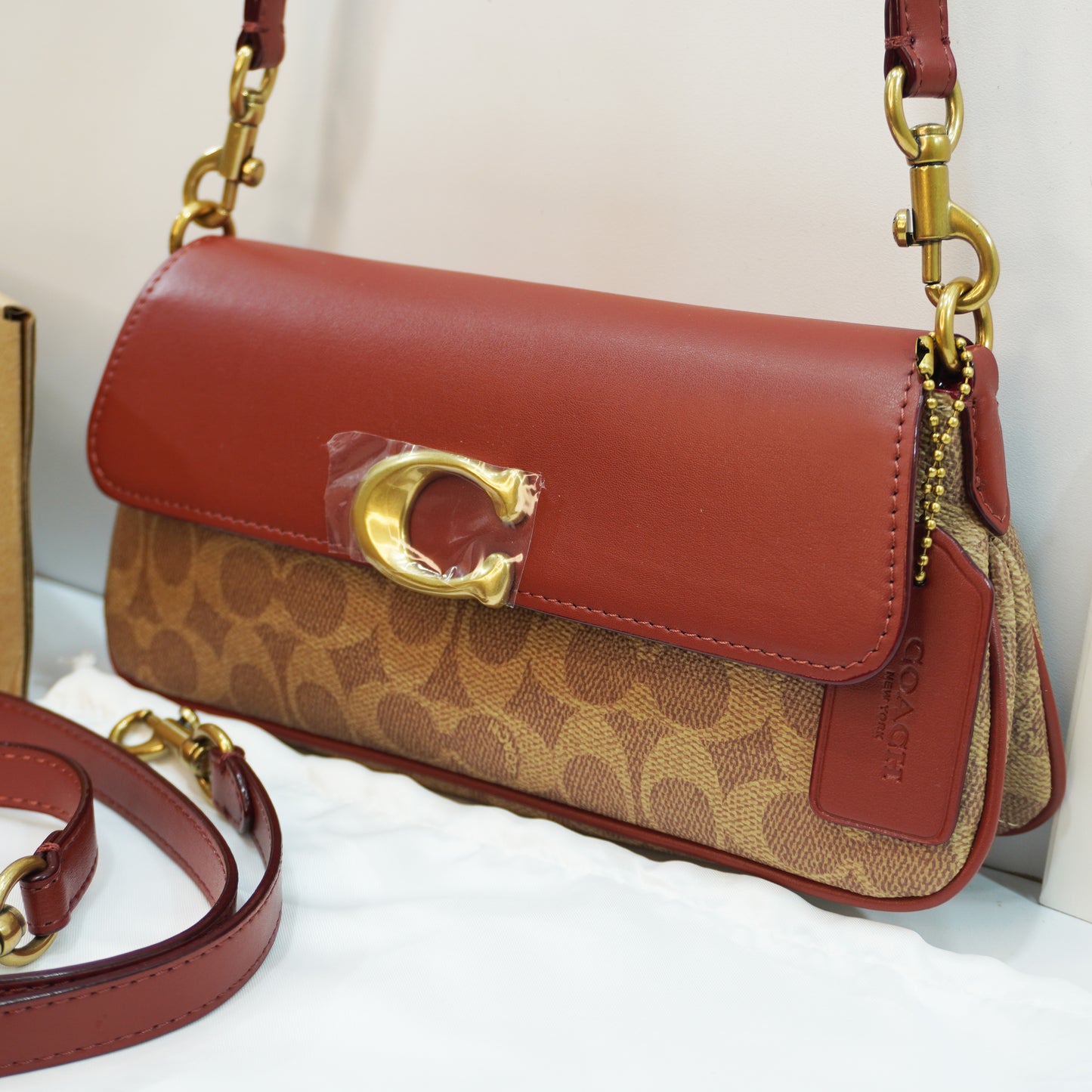 CH0070 - Sling/Shoulder/Clutch - Signature Tan Colour Ultra Premium Quality
