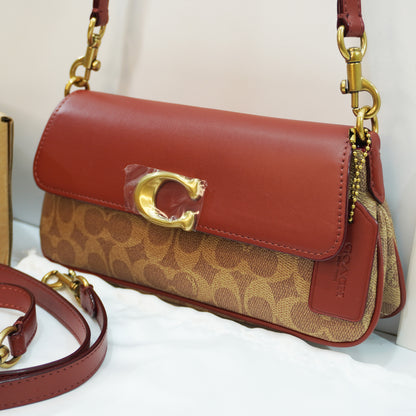 CH0070 - Sling/Shoulder/Clutch - Signature Tan Colour Ultra Premium Quality